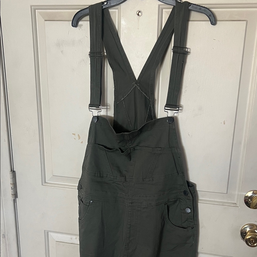 American bazi Olive Green Overall pants with Adjustable Straps 3XL